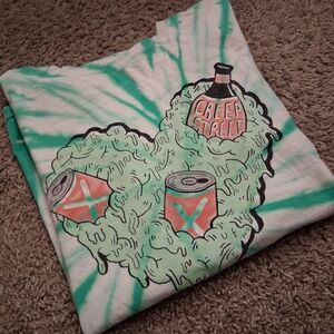 Creep Street T Shirt Green Tie Dyed